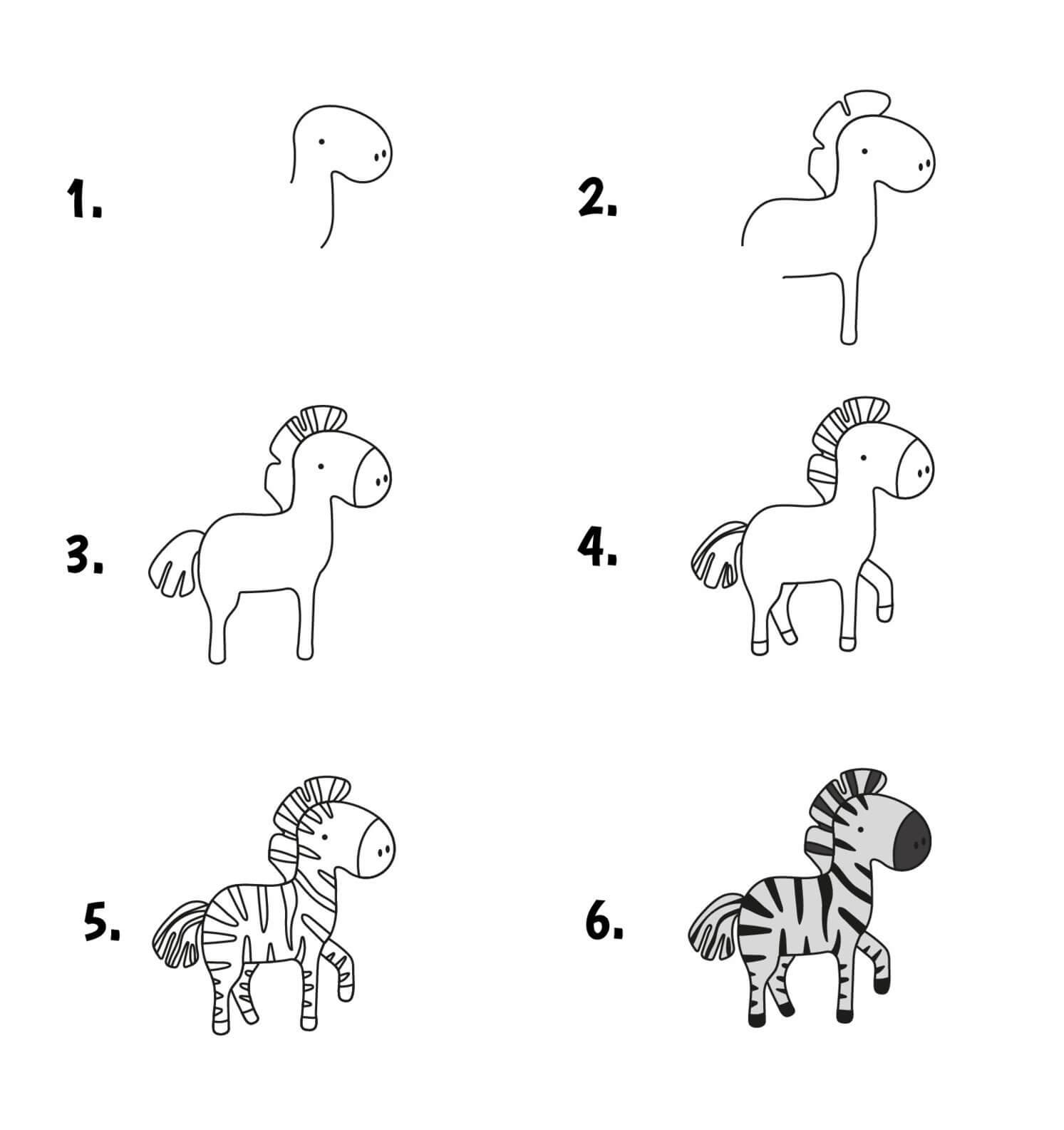 Jak Narysować Zebra z Sercem
