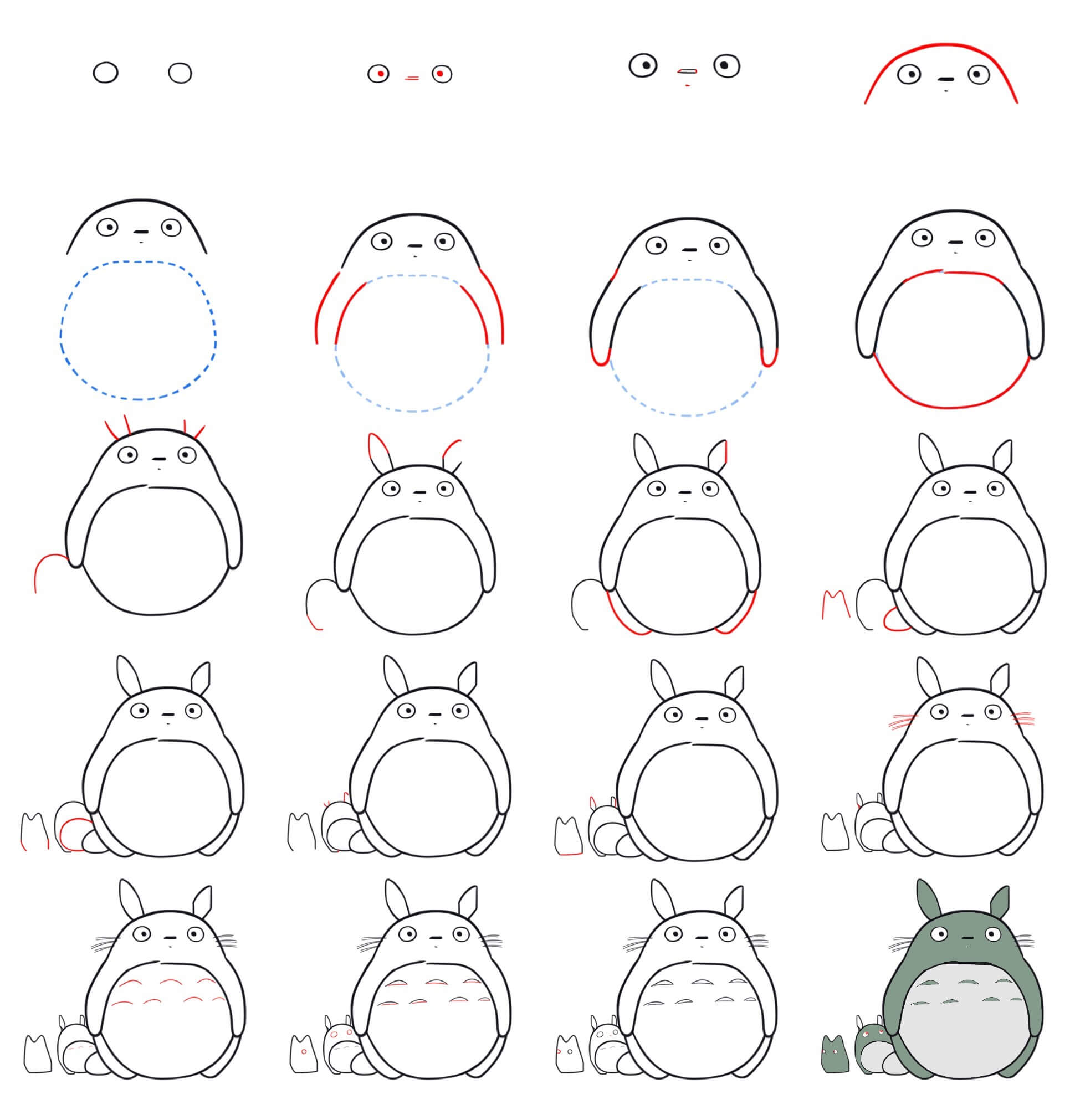 Jak Narysować Duży Totoro