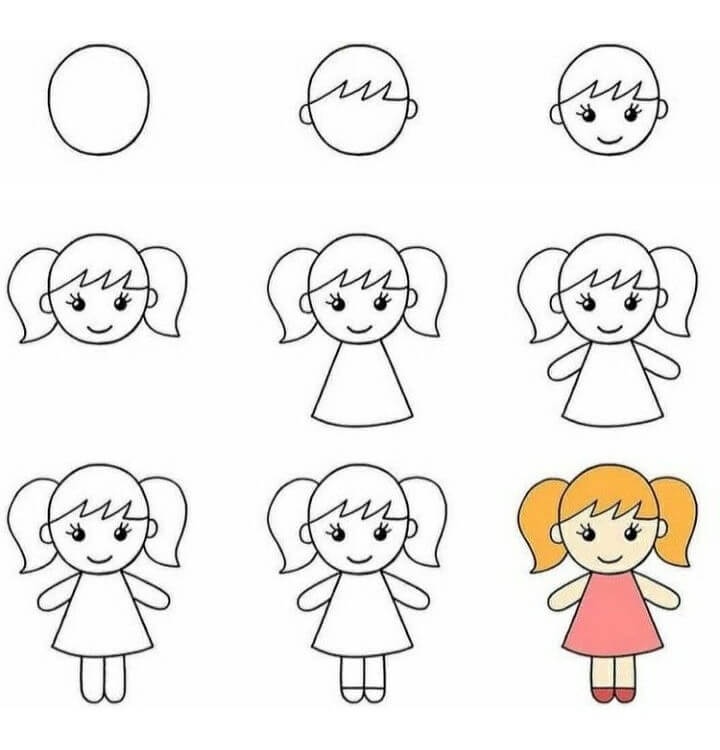 Jak Narysować Dziewczynka anime chibi