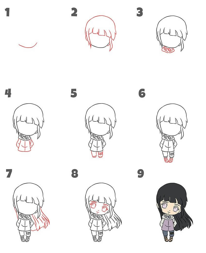 Jak Narysować Hinata chibi