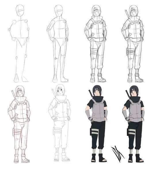Jak Narysować Itachi z Naruto