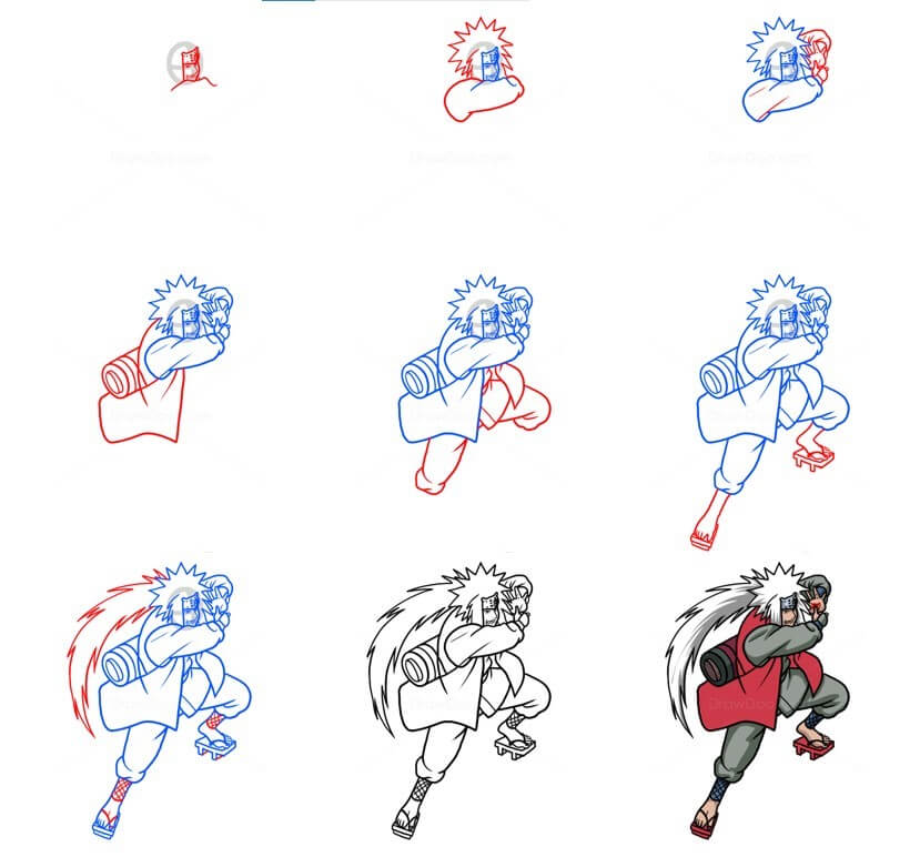 Jak Narysować Jiraiya z Naruto