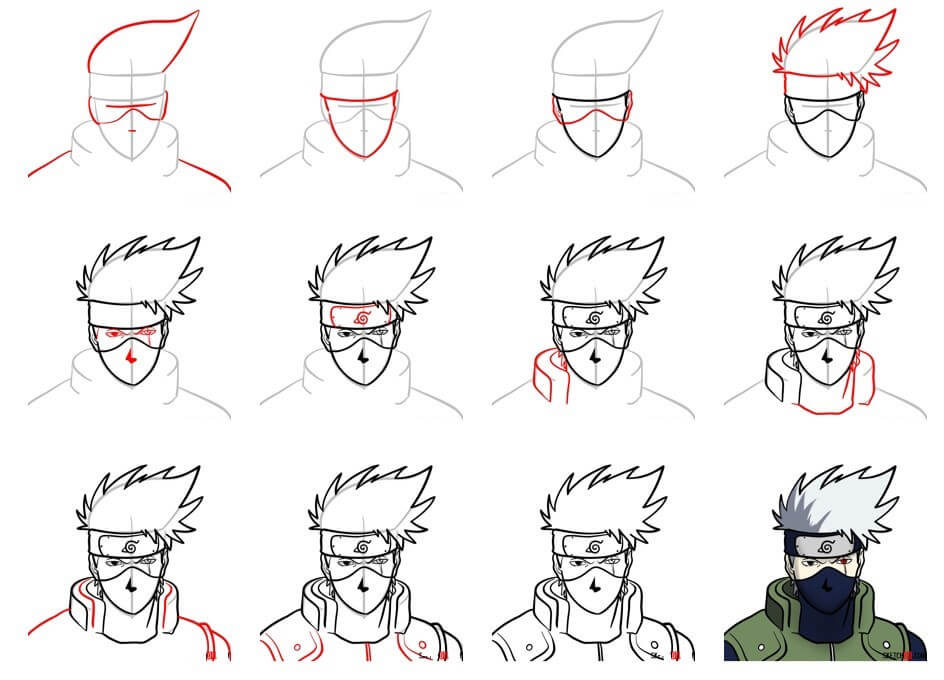 Jak Narysować Kakashi Hatake z Naruto