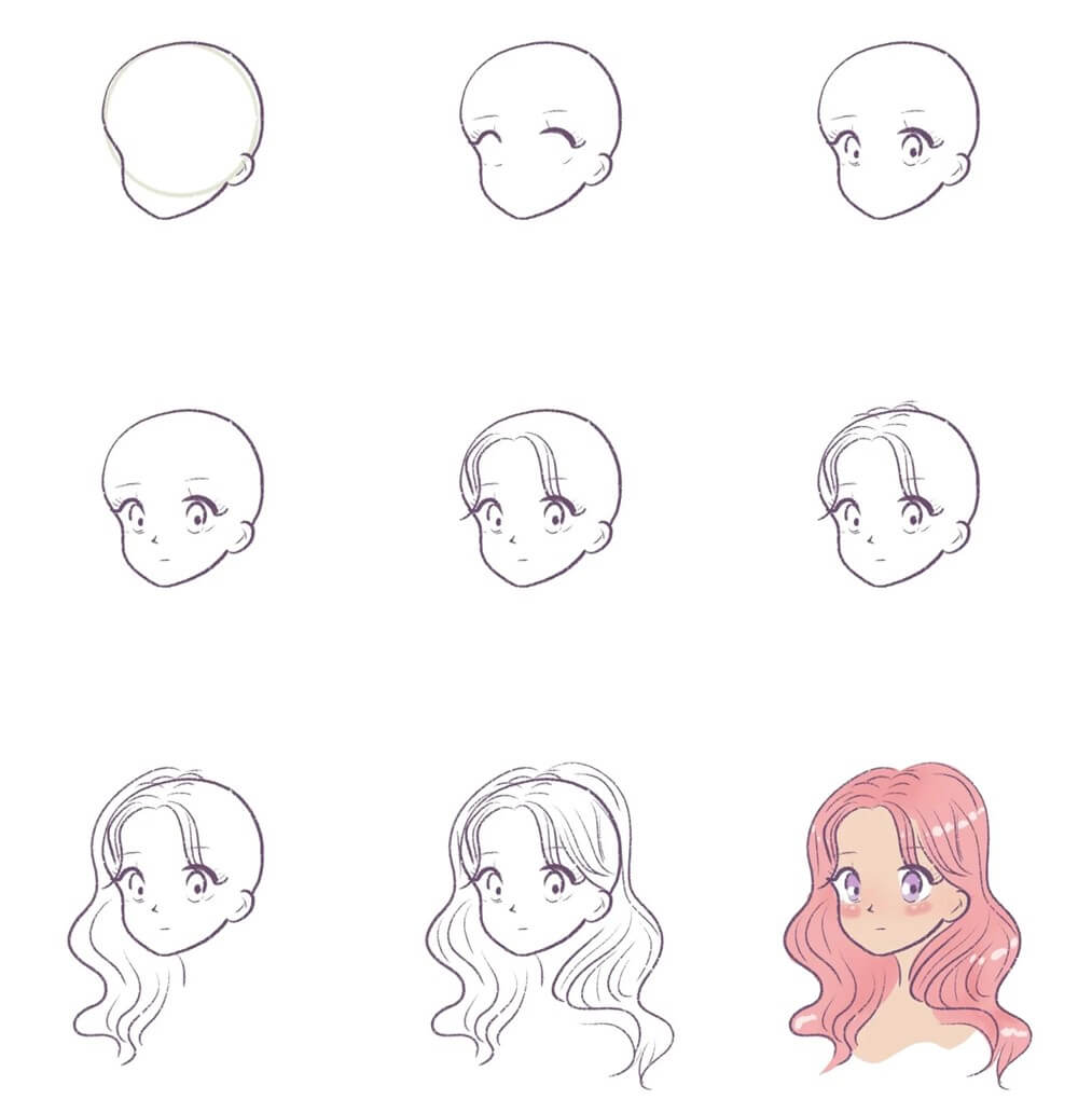 Jak Narysować Kawaii twarz anime