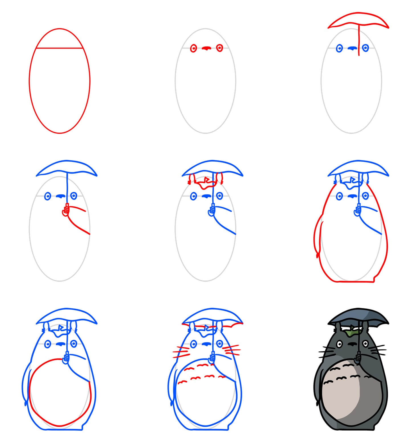 Jak Narysować Mały Totoro