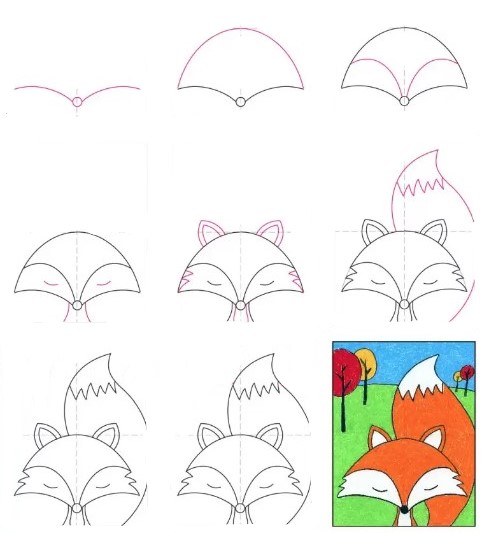 Jak Narysować Młody lis