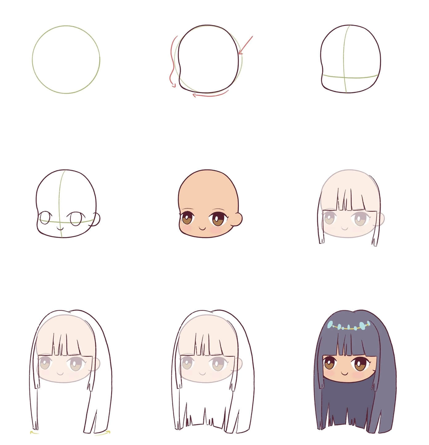 Jak Narysować Najsłodsza dziewczynka chibi