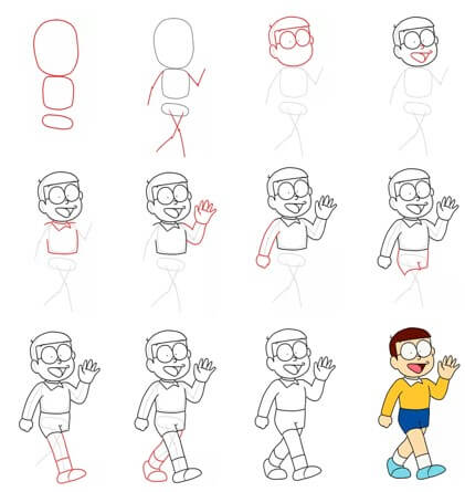 Jak Narysować Przyjazna Nobita