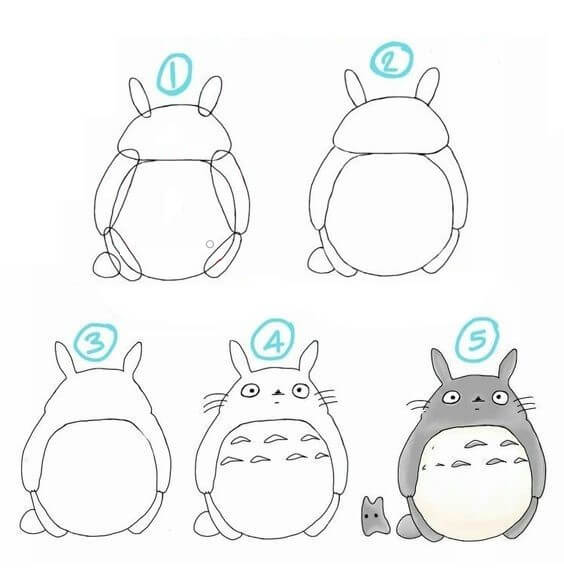 Jak Narysować Puszysty Totoro