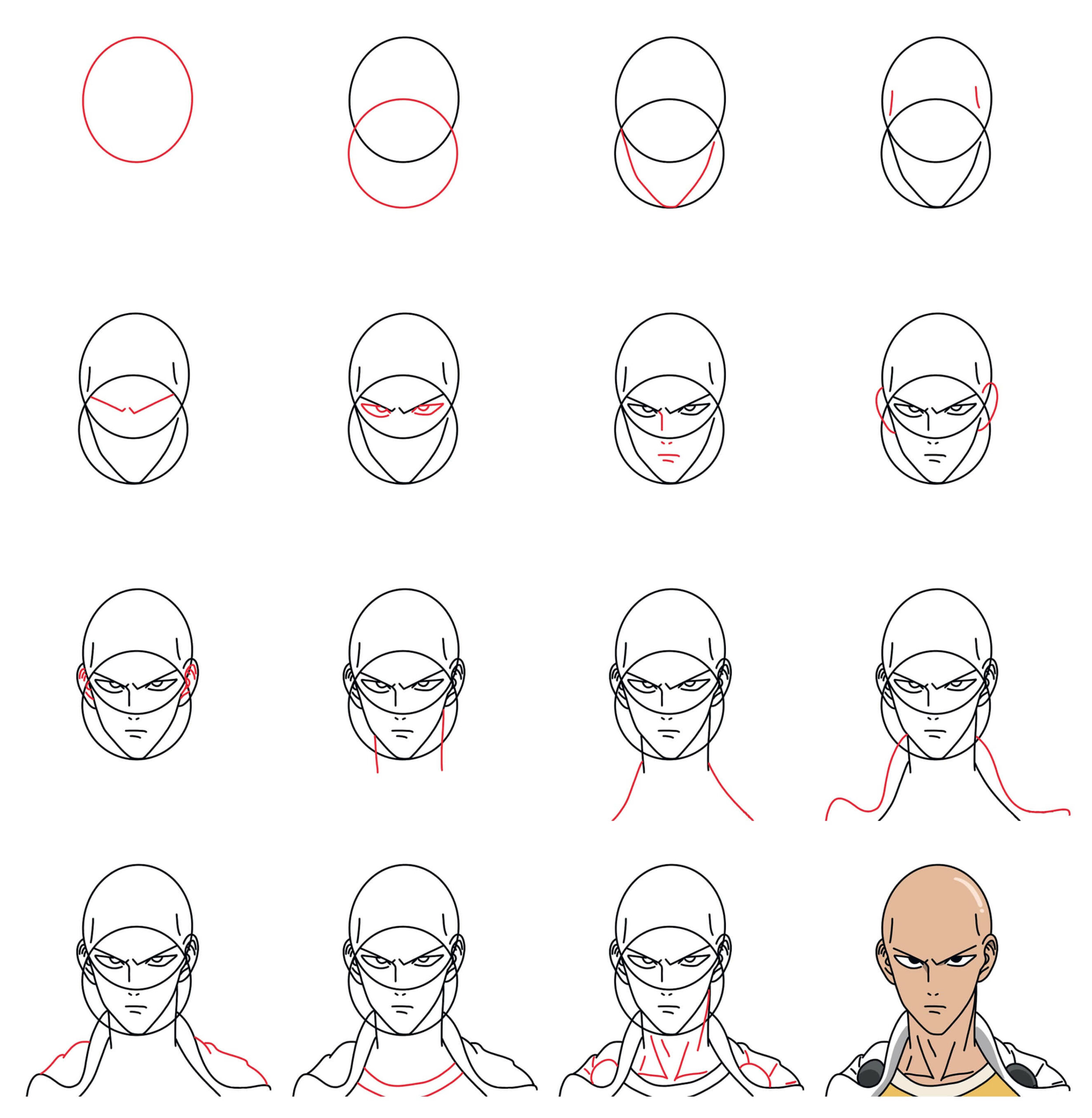 Jak Narysować Saitama anime