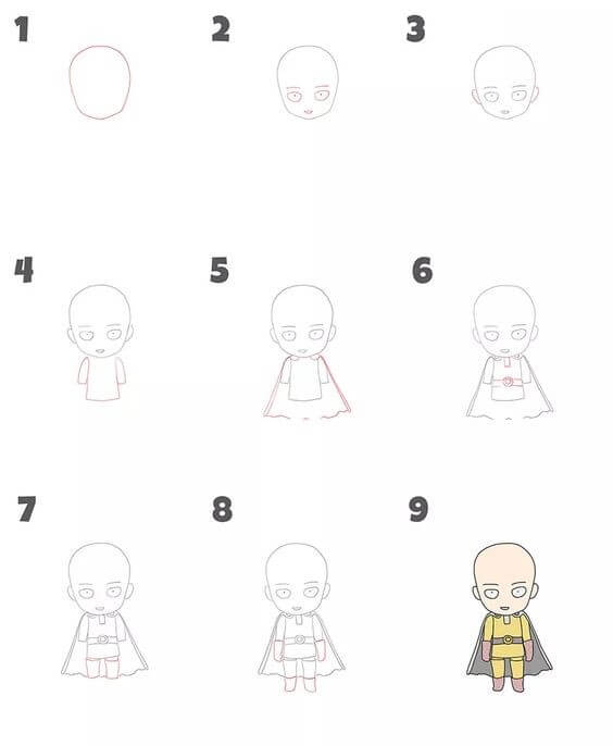 Jak Narysować Saitama kawaii