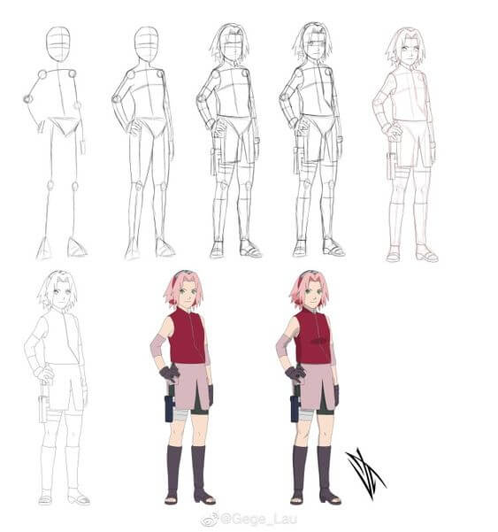 Jak Narysować Sakura Haruno