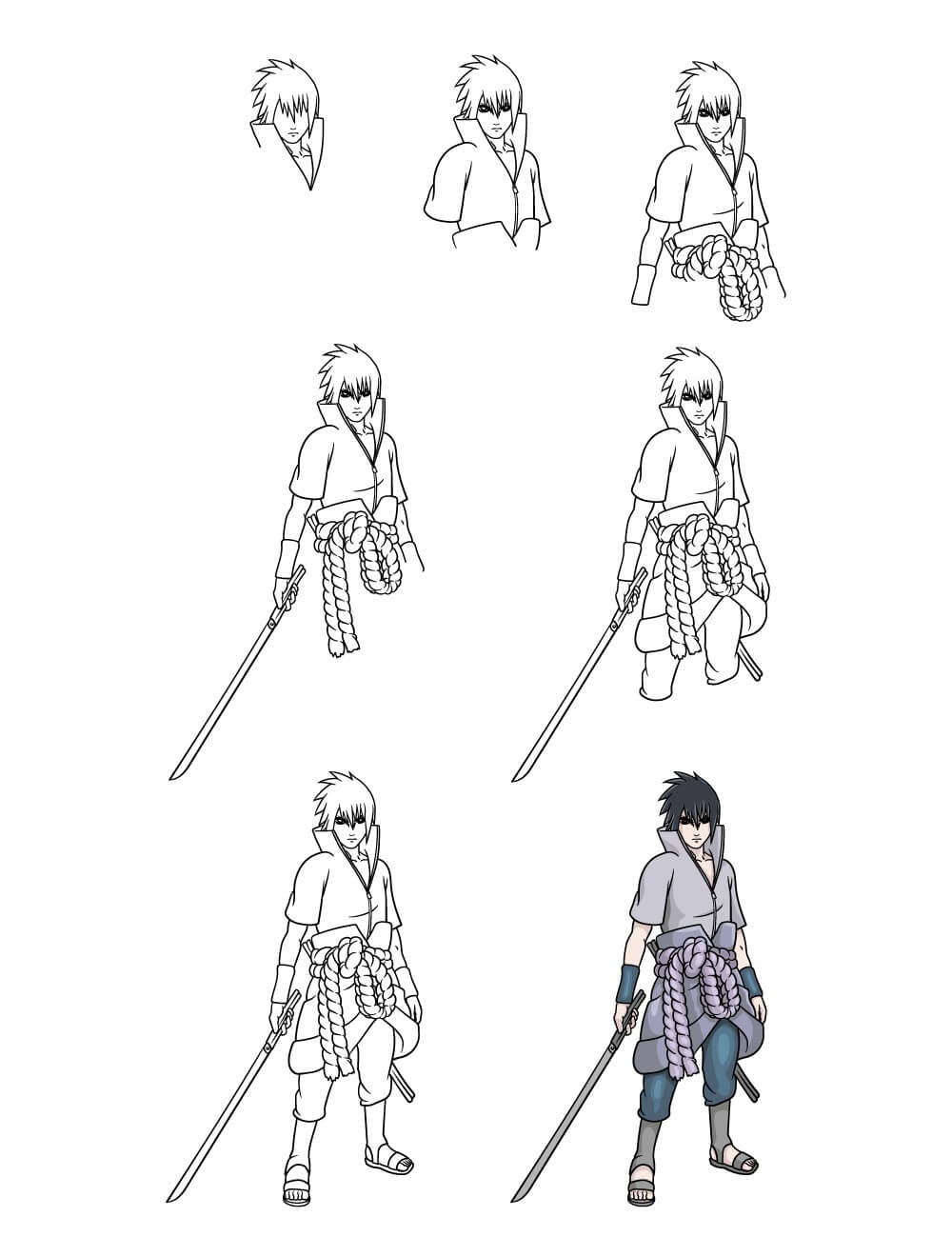 Jak Narysować Sasuke Uchiha