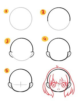 Jak Narysować Spokojna dziewczynka chibi