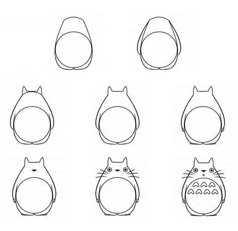 Jak Narysować Totoro chibi