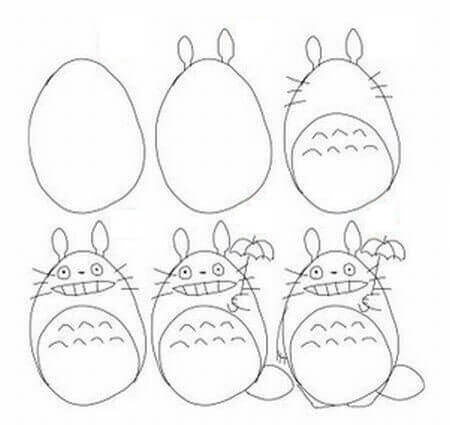 Jak Narysować Totoro i Mei