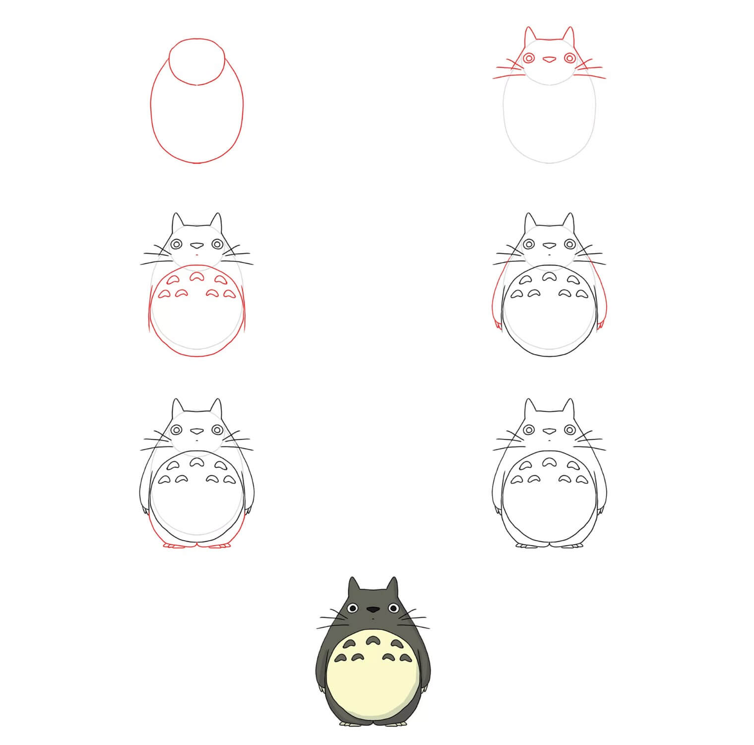 Jak Narysować Totoro kawaii