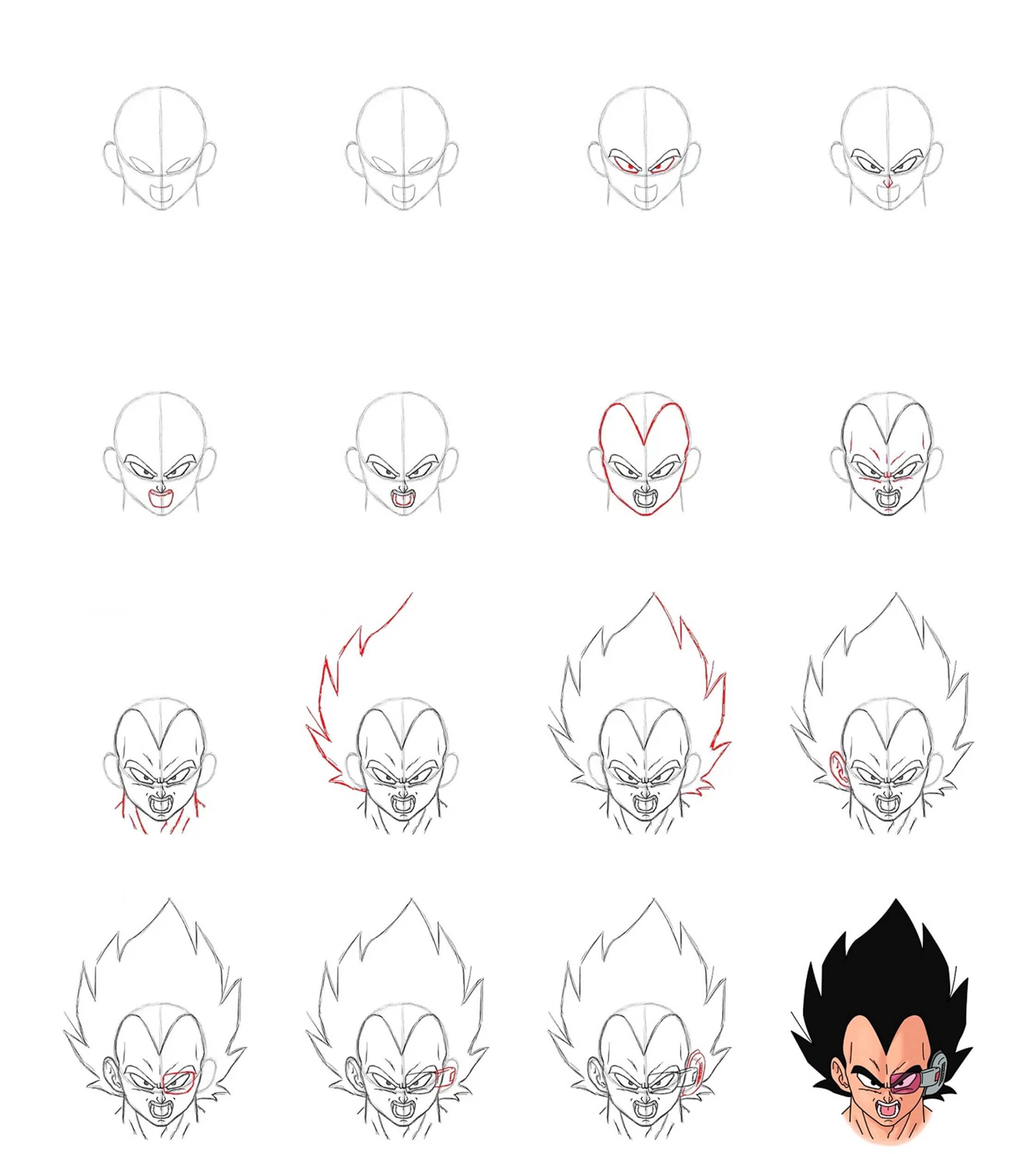 Jak Narysować Vegeta Super Saiyan