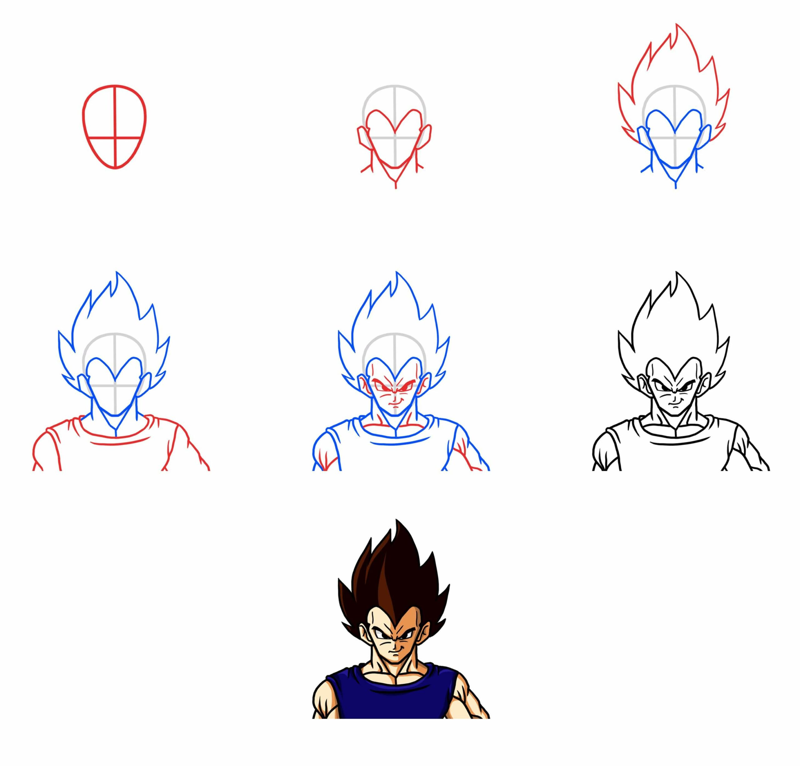 Jak Narysować Vegeta wojownik