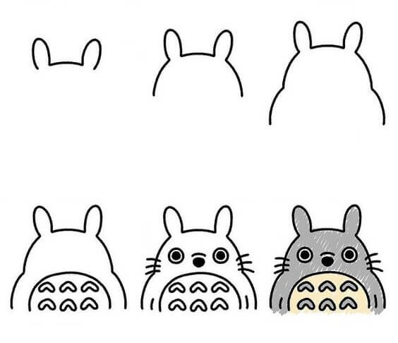 Jak Narysować Wesoły Totoro