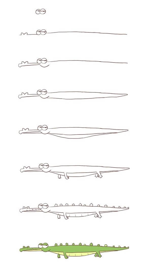 Jak Narysować Aligator czujny