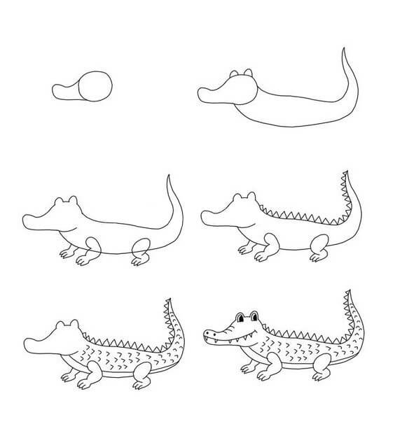 Jak Narysować Aligator dorosły