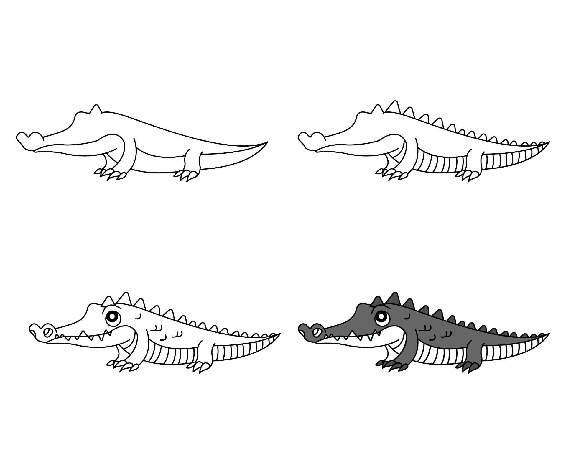 Jak Narysować Aligator duży