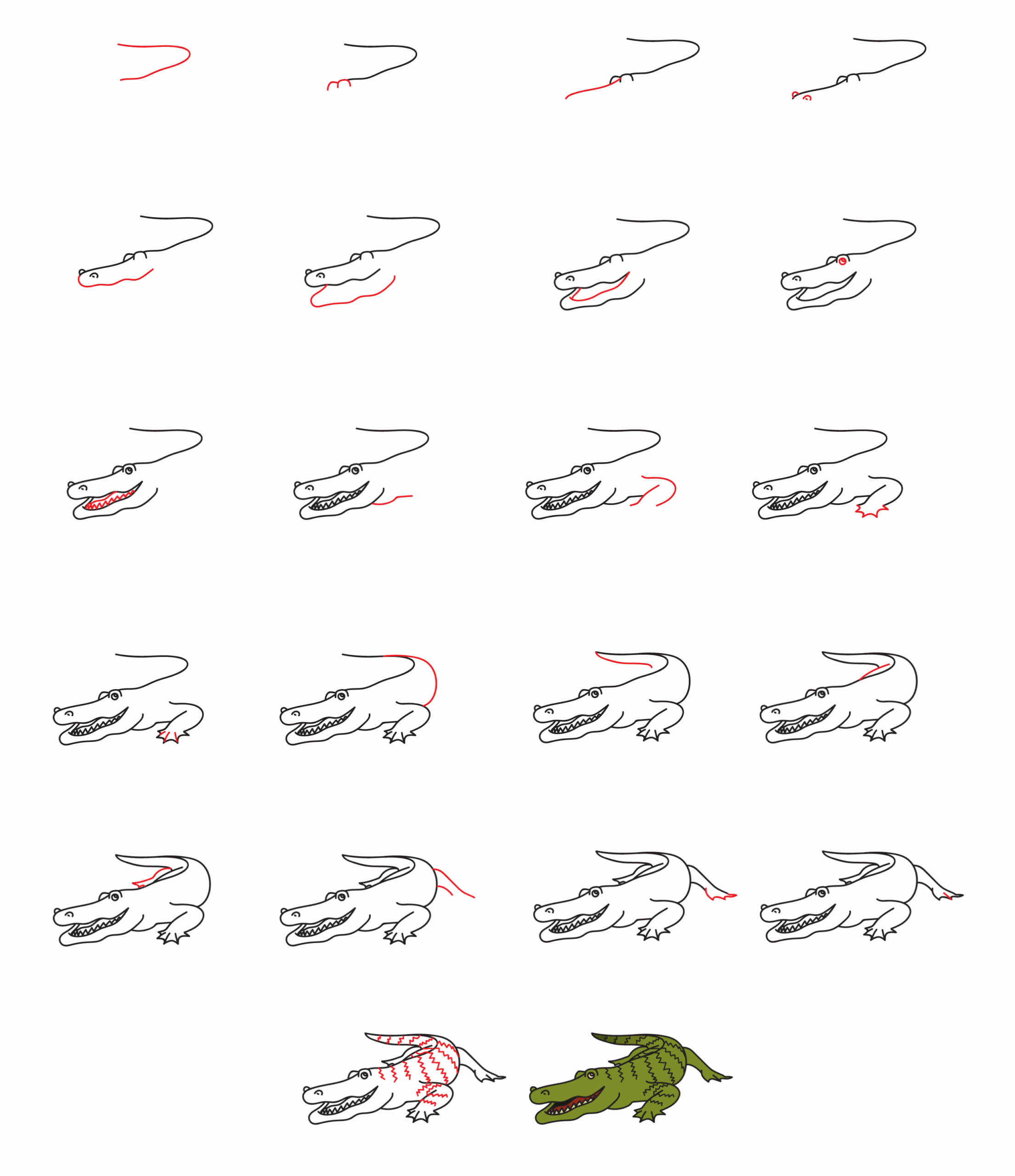 Jak Narysować Aligator o poranku