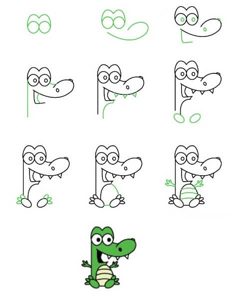 Jak Narysować Aligator pod wodą