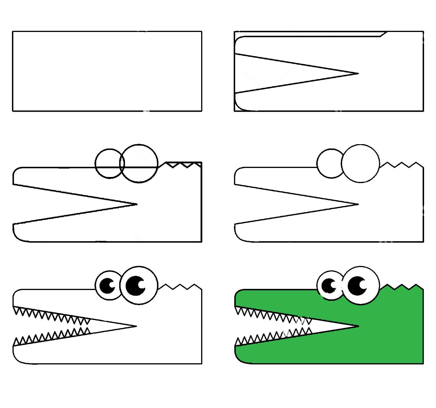 Jak Narysować Aligator przy jeziorze