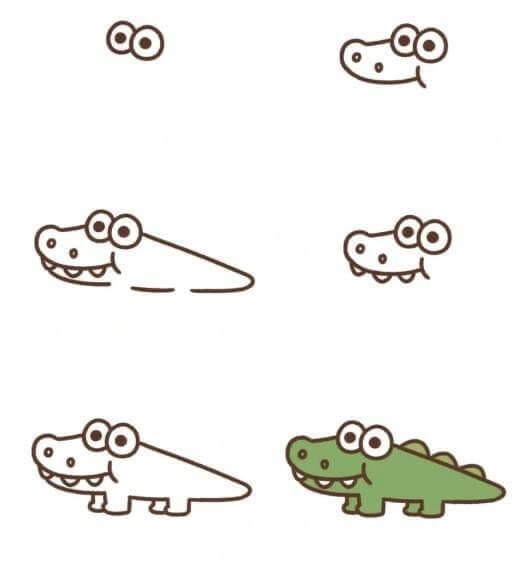 Jak Narysować Aligator w blasku słońca