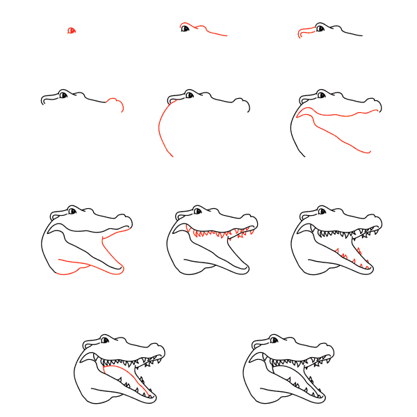 Jak Narysować Aligator w jeziorze