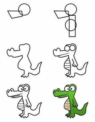 Jak Narysować Aligator w nocnej scenerii
