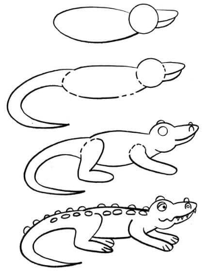 Jak Narysować Aligator z łuskami