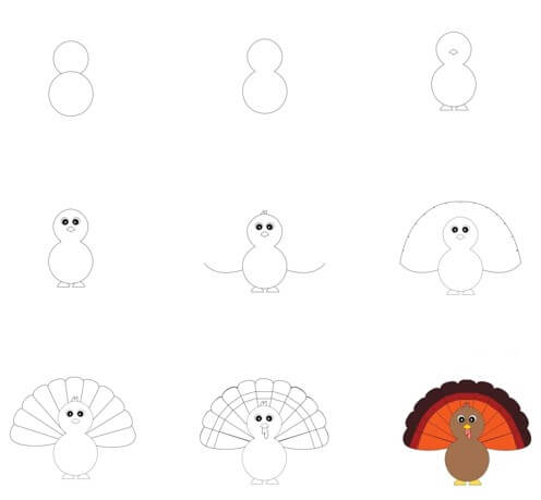 Jak Narysować Indyk odpoczywający