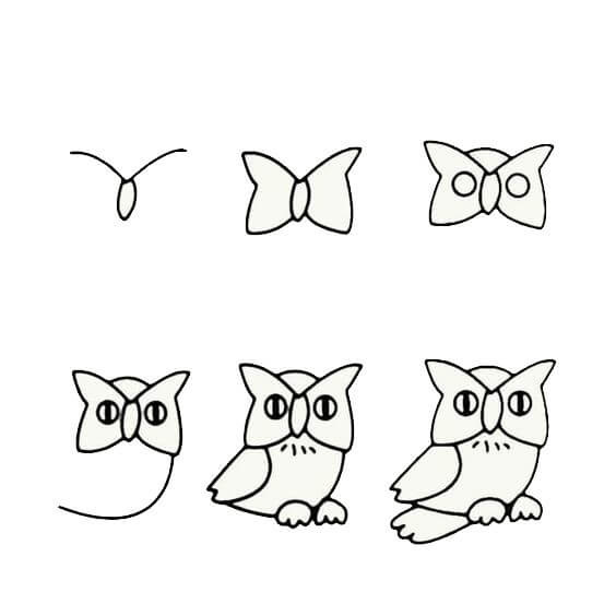 Jak Narysować Sowa nad lasem