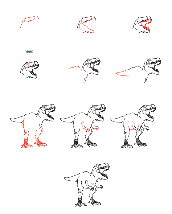 Jak Narysować T-Rex na polanie