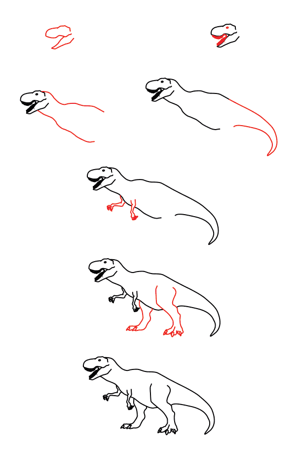 Jak Narysować T-Rex na pustyni
