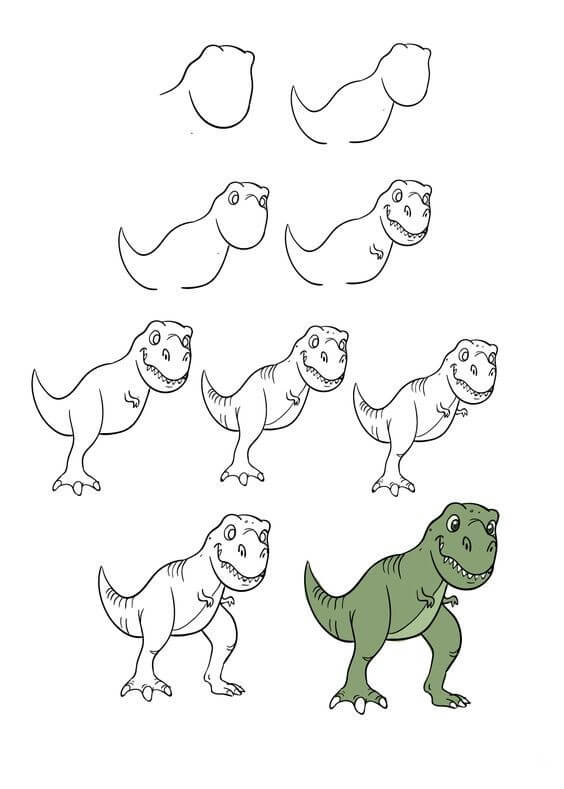 Jak Narysować T-Rex nocą