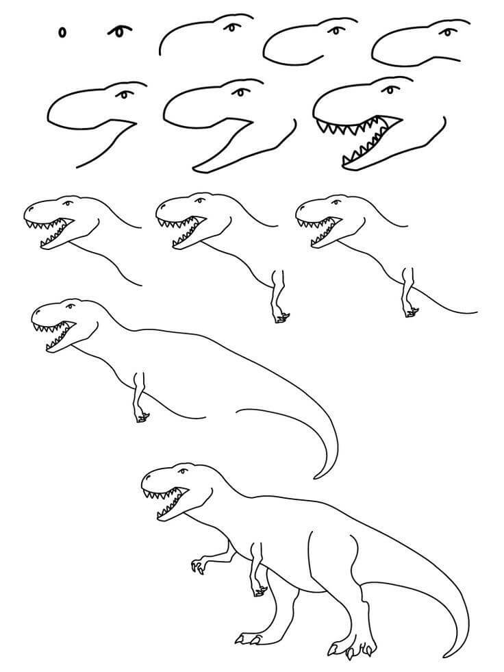Jak Narysować T-Rex potężny