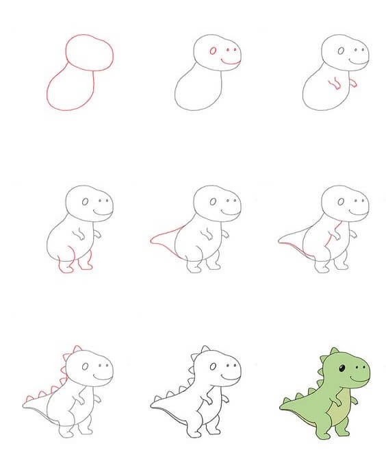 Jak Narysować T-Rex w dolinie