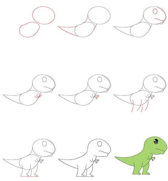 Jak Narysować T-Rex w jurajskim świecie