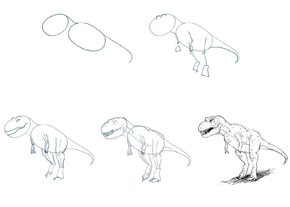 Jak Narysować T-Rex w pradawnej dolinie