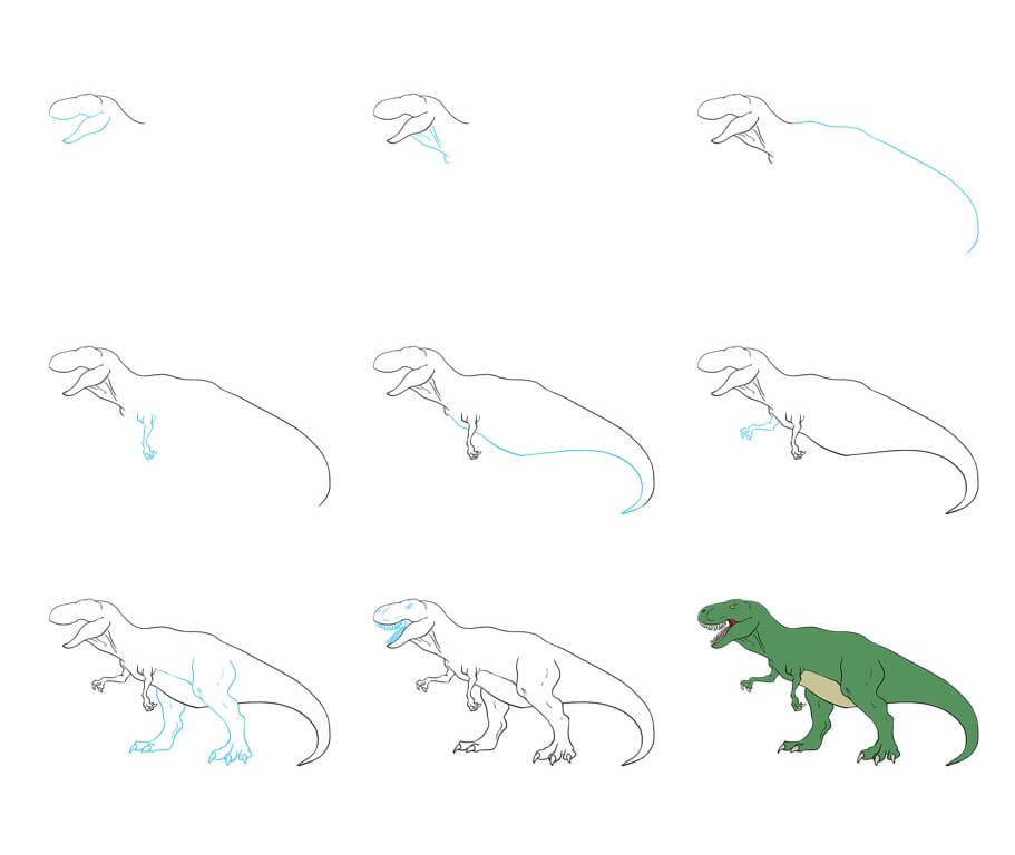 Jak Narysować T-Rex w prehistorycznej krainie