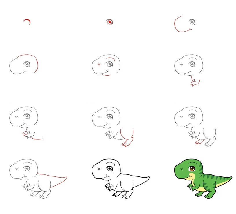 Jak Narysować T-Rex w ruchu