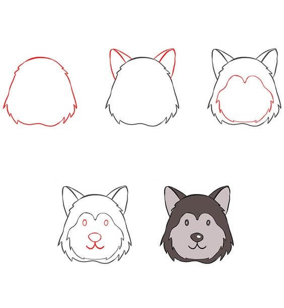Jak Narysować Husky w górach