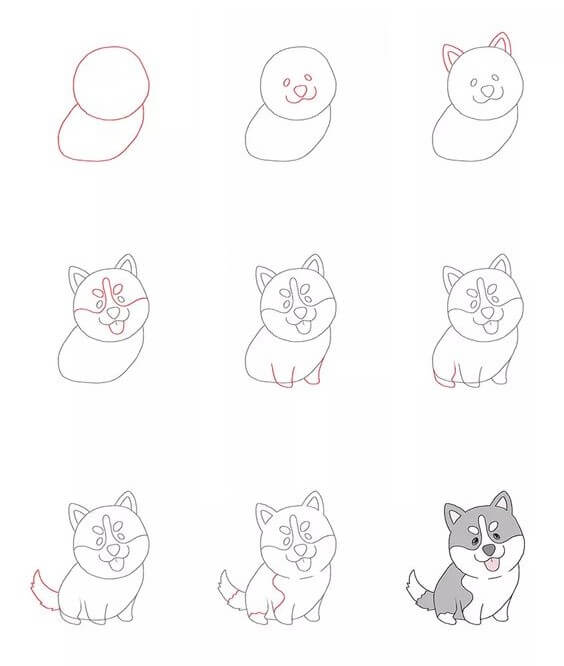Jak Narysować Husky zimą