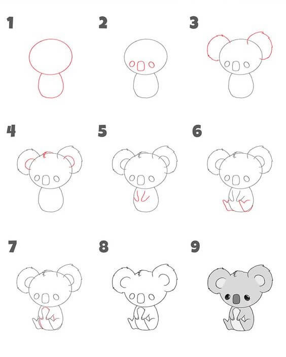 Jak Narysować Koala mały