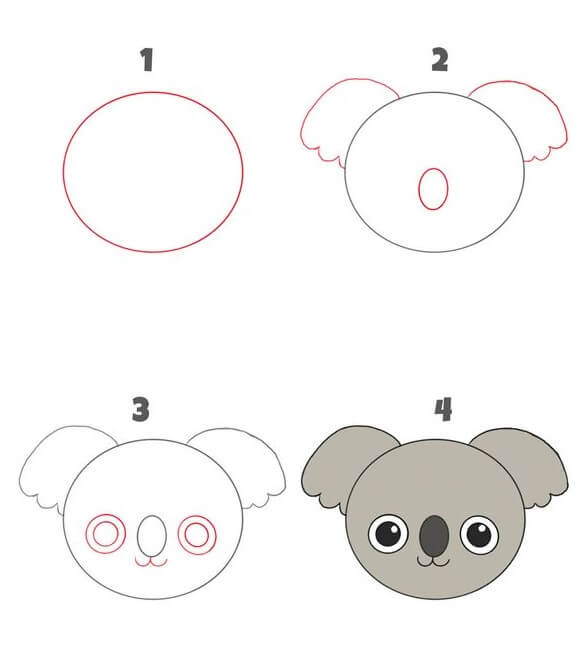 Jak Narysować Koala młody