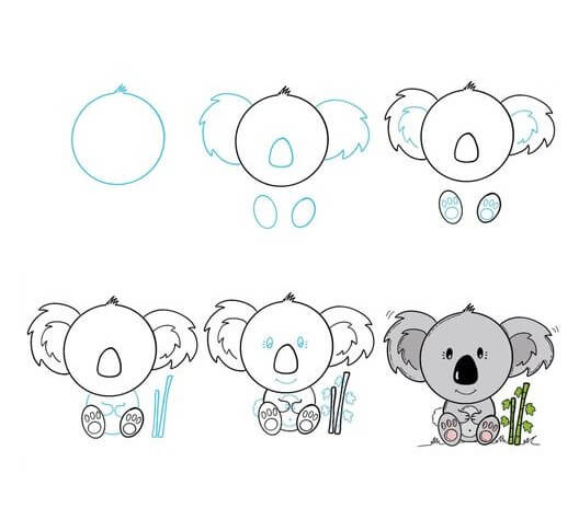 Jak Narysować Koala pod drzewem
